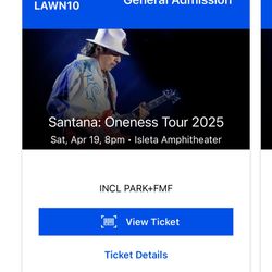Santana Concert Tonight 4/19