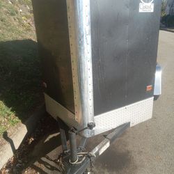 Classic Motorcycle Trailer Black 5x10