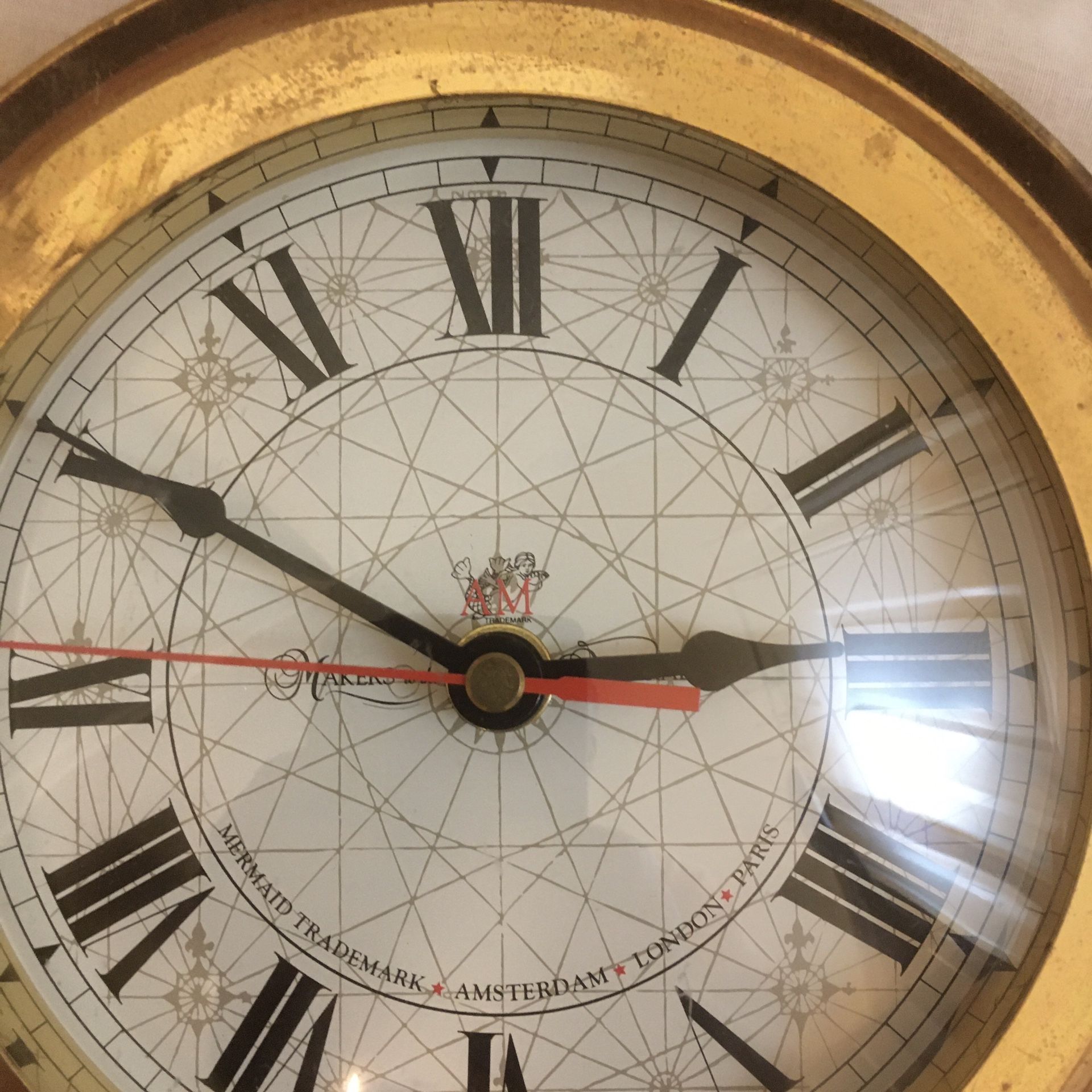 7” Maritime / Nautical / Marine Brass Captain’s Clock