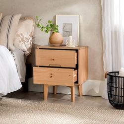 Set Of 2  Mid Century Modern Style Nightstands(New In A Box)