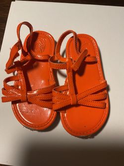 Girls orange sandals size 6/7 by children’s place