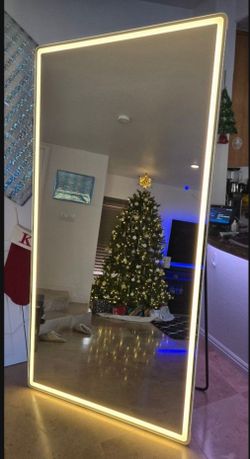 Brand New In Box 82” LED Full Length Lighted Floor Stand Mirror 