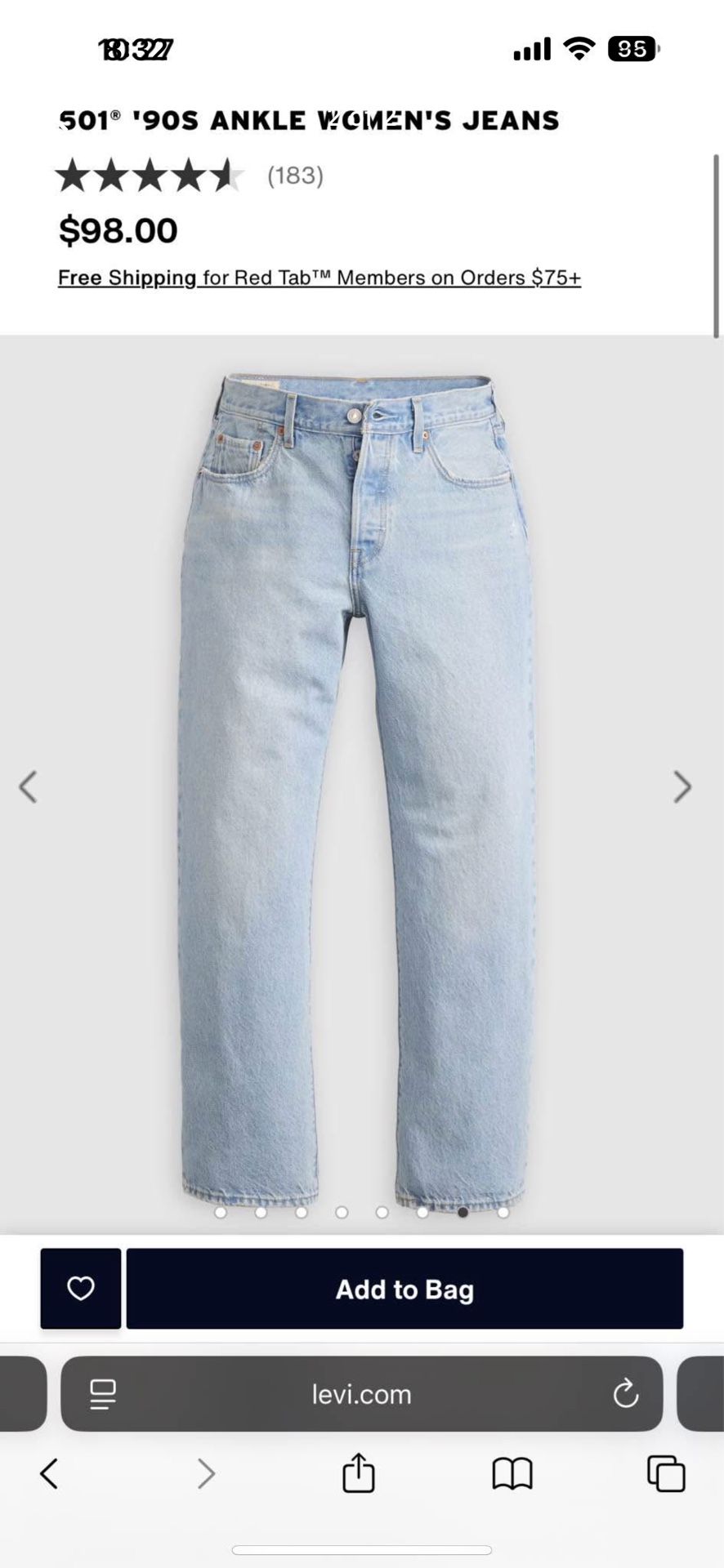 Levi 501 90s Ankle Jeans 