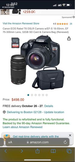 Cannon EOS Rebel T6 Camera