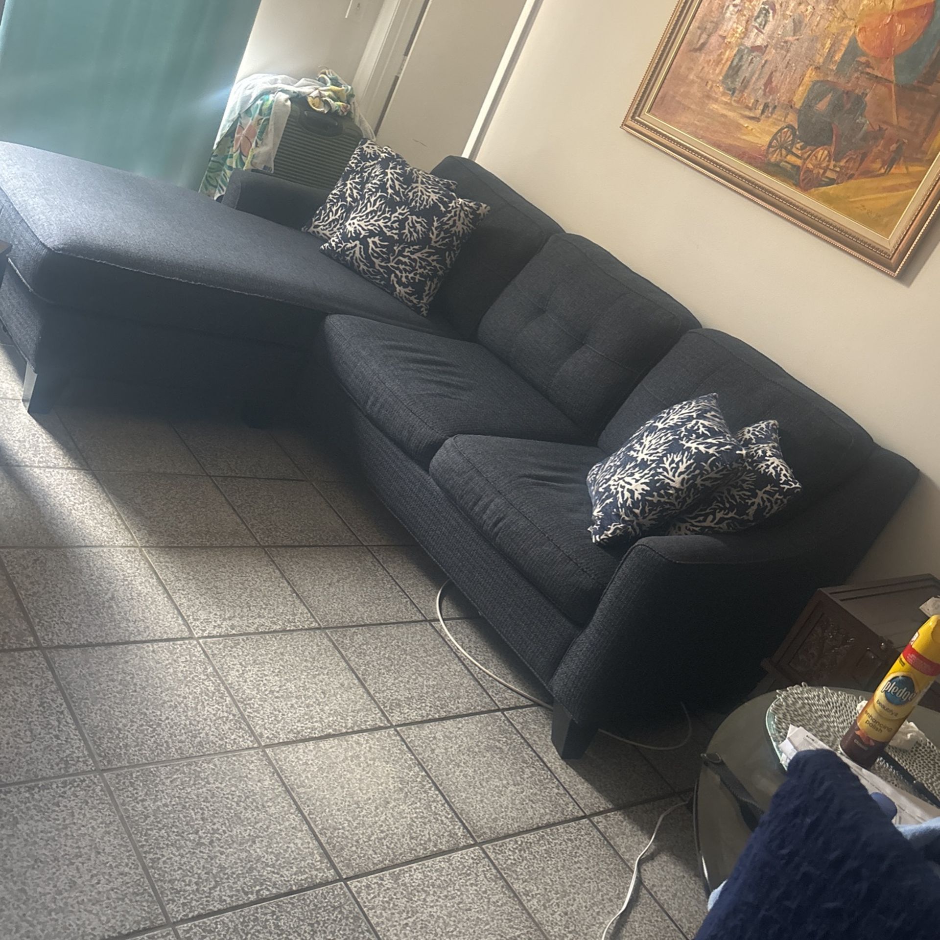 Rooms To Go Navy Blue Sectional Sofa