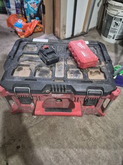 Milwaukee box and battery