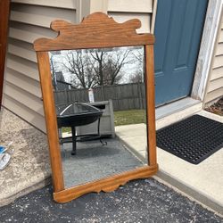 Vintage wooden mirror