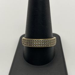 14k Gold Cz Men’s Wedding Band Ring Size 11