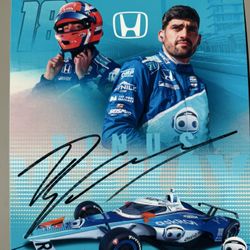 Rinus Veekay Signed Photo 10 X 8 Indy 500