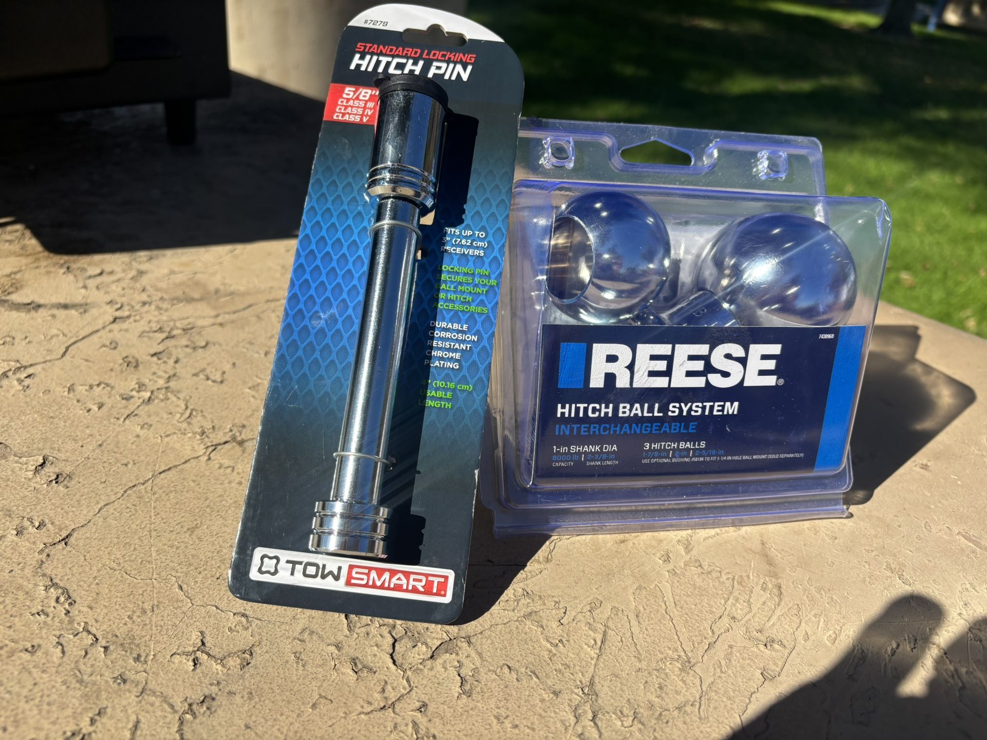 Hitch ball system & locking hitch pin