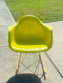 Beautiful Retro Yellow Rocking Chair