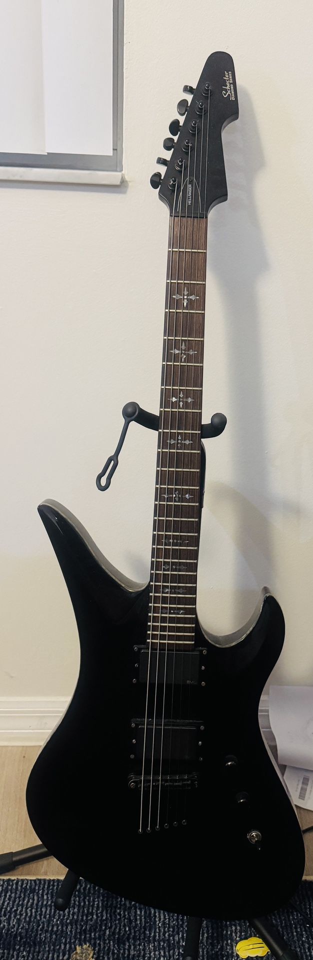 2007 Schecter Hellraiser Avenger Electric Guitar with Schecter Hard Shell Case And Orange Crush 20RT Amp