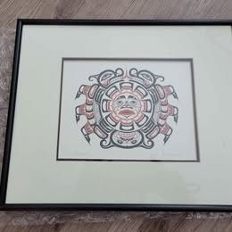 Carl Stromquist Signed Card Print Sisiutl Sea Serpent Framed Pacific Northwest
