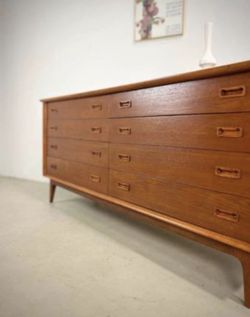 Refinished = Vintage American-Made 8-Drawer Dresser | Circa 1960s - $800