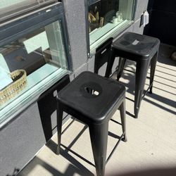 Sturdy metal benches