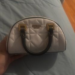 Guess Black And White Crossbody/hand Bag