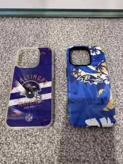 *Lot of 2 NFL Skinit Brand Baltimore Ravens iPhone 15 Pro Phone Covers