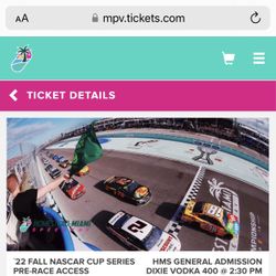 Two Pre race passes Sunday NASCAR race 