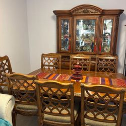 China Cabinet & Large 8 Chairs Dining Room Table For Large Family Forsake Best Offer