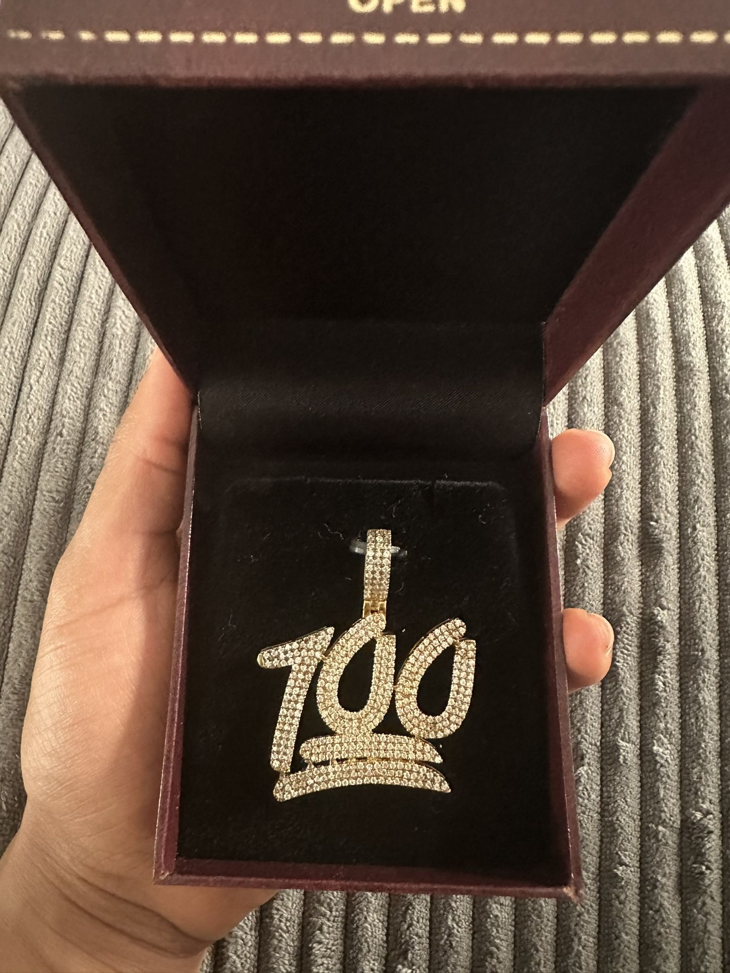 Iced Out “100 Emoji Pendant” – Gold Plated Jewelry Bling Necklace Charm