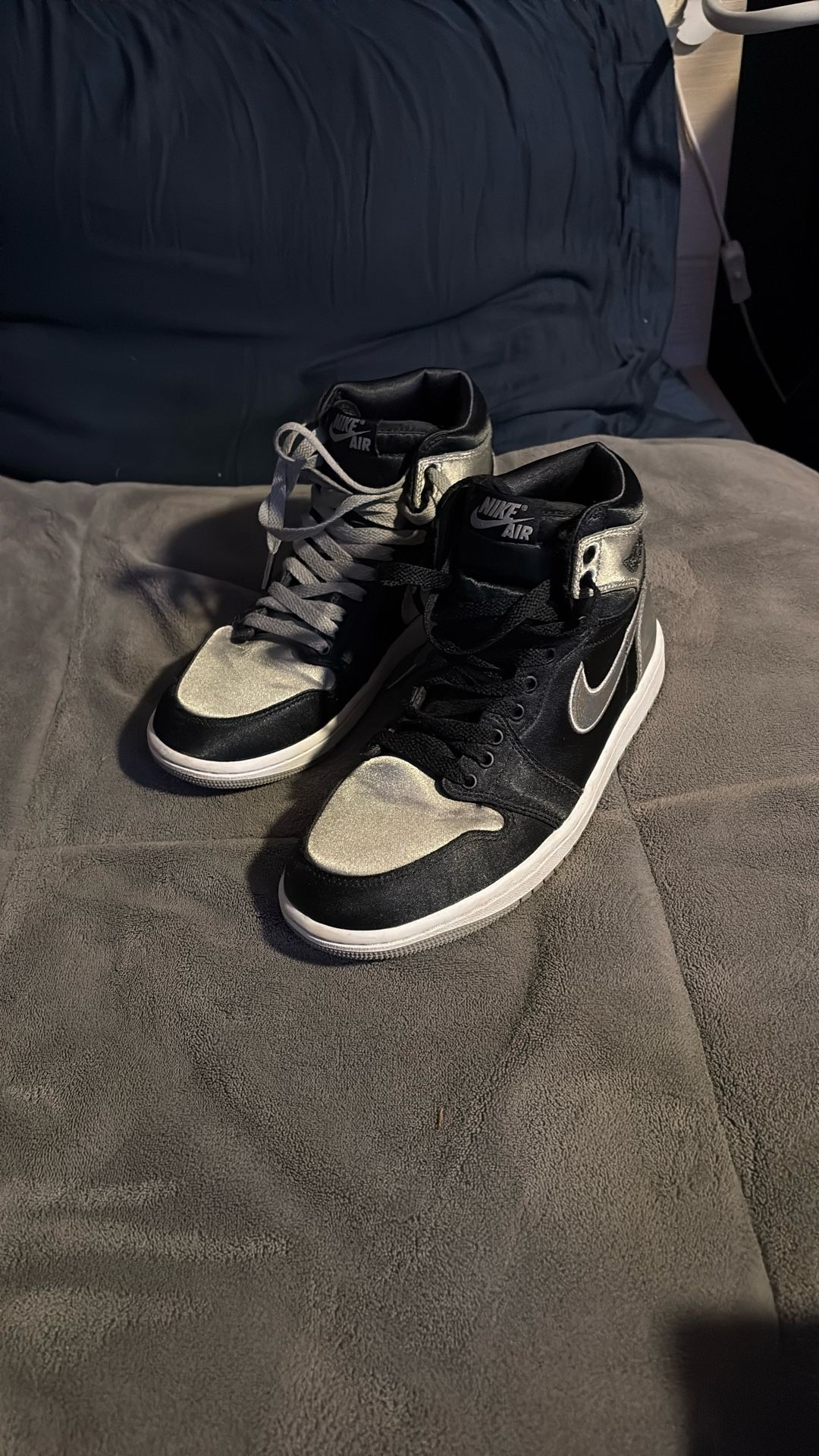 Silver And Black Jordan’s