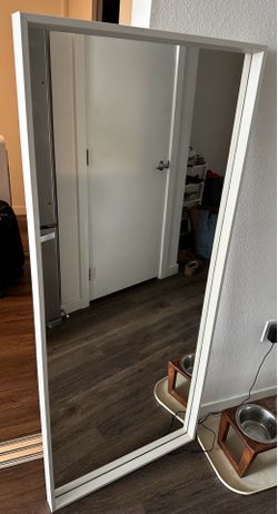 Tall White Full-Length Mirror – $40 OBO