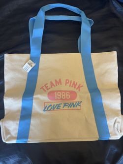 NEW PINK Canvas Tote Bag – $30 OBO