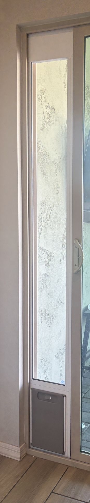 PetSafe Doggy Door for Sliding Glass Doors, Adjustable Height 91 7/16" to 96", No-Cut DIY Install, Aluminum Panel, Ideal for Renters, for Medium Dogs