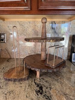 Kitchen Tiered Tray, Napkin And Paper Towel Holder