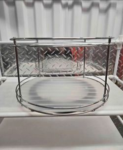 🔥Chrome Metal 2-Tier Rotating Countertop Lazy Susan