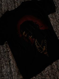 Black Graphic T-Shirt with Dark Art Print