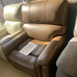New Power Recliner Real Leather 