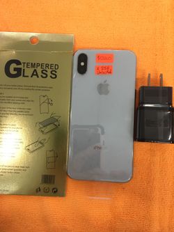 iPhone X White 256 GB Unlocked Comes With Tempered Glass & Charger