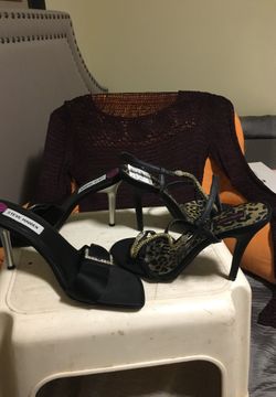 Two pairs of black evening shoes