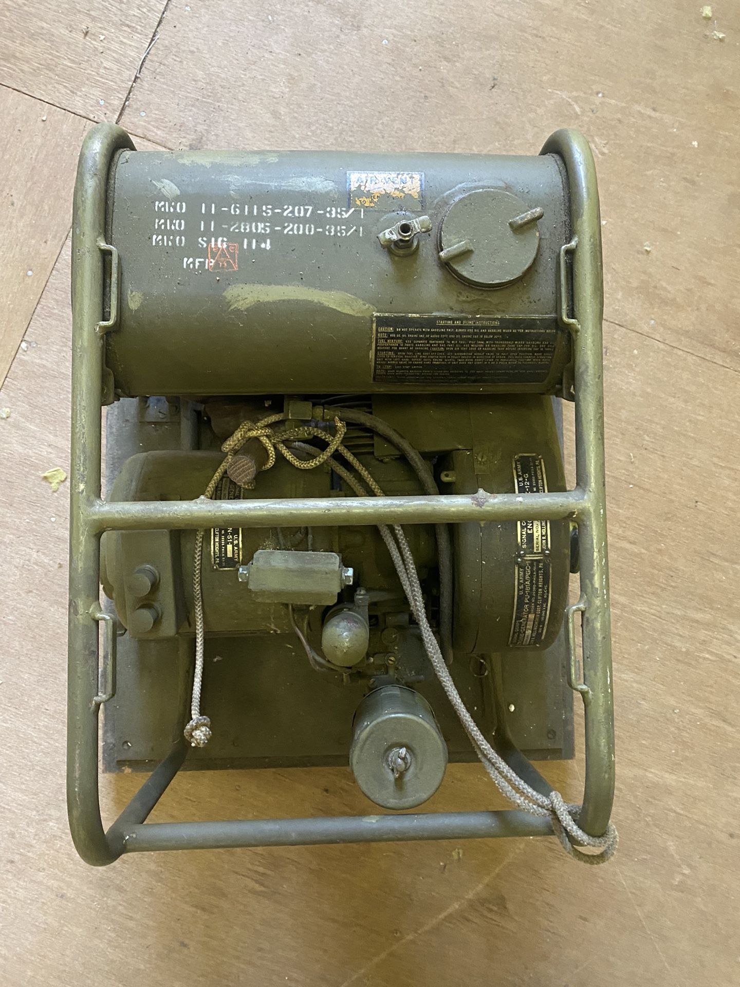 Vintage World War II gas generator in mint condition. Looking for cash or trade