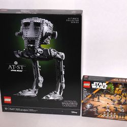 LEGO Star Wars LOT AT-ST Walker Building Set 75417 & Clone Troopers 75431  