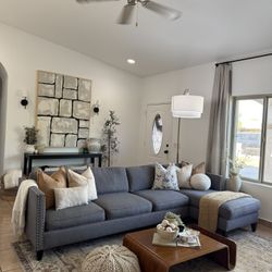 Gray sectional couch