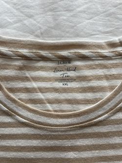 NEW w TAGS: J. Crew Women’s Striped Linen-Blend Top - Size XXL