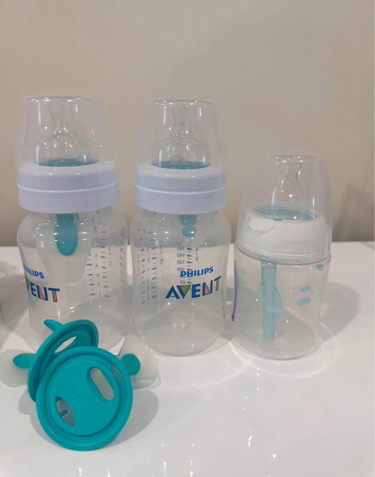 Avent colic bottles and nuk bottle