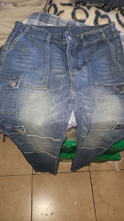 SHEIN BLUE CARGO PANTS