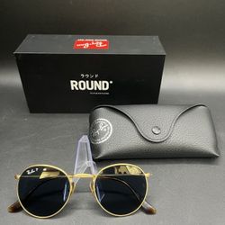 Rayban RB8247 Titanium Polarized Round Gold Sunglasses *4879