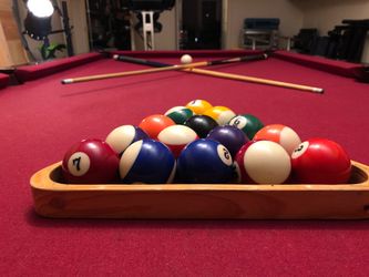Pool Table, slate, outer dimension 55 1/4” X 100”. Slate 44.5” x 90”. Make your best offer, motivated to sale!