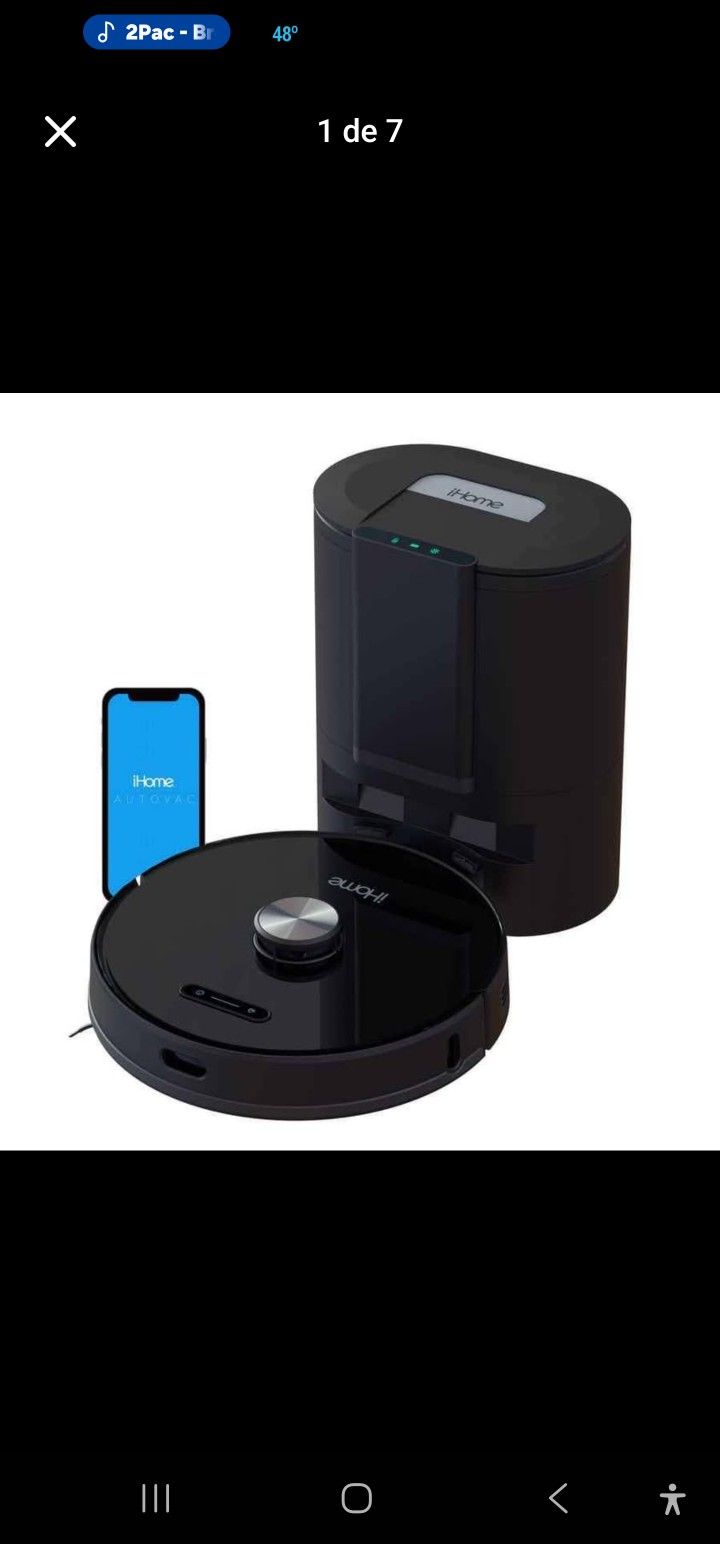 iHome iHome AutoVac Nova Self Empty Robot Vacuum and Mop - Black.