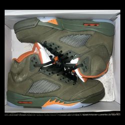 Air Jordan 5 Army olive Size 10 Men 