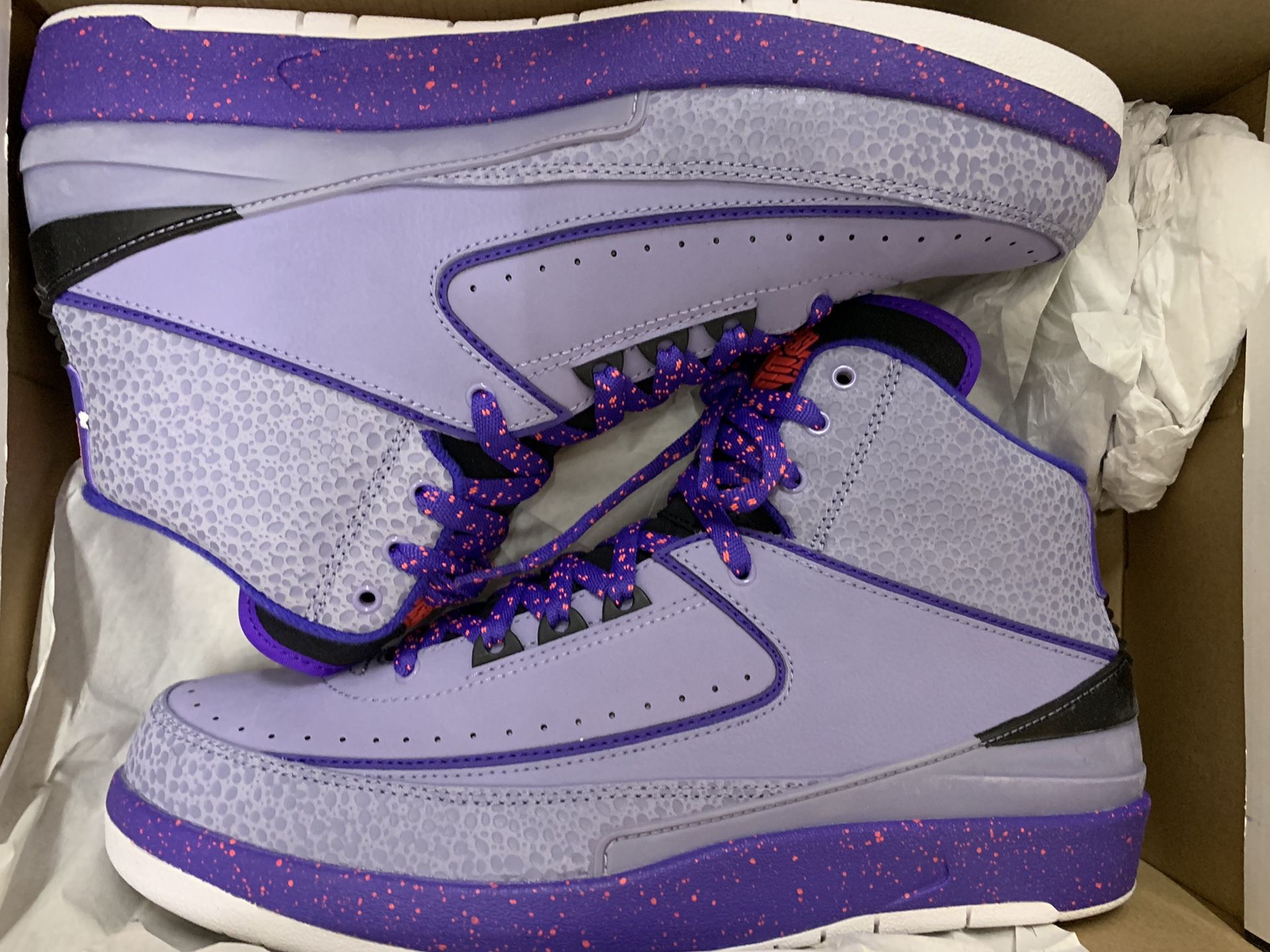 LOWERED price! NEW AIR JORDAN 2 RETRO “IRON PURPLE” INFRARED DARK CONCORD Mens 10