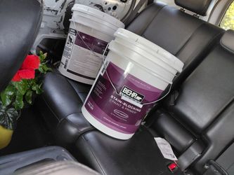 2 (5) gallon buckets of behr ultra white eggshell enamel