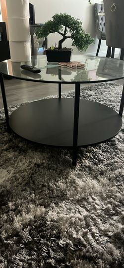 Round glass table