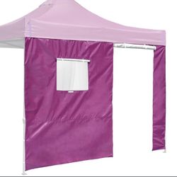 InstaHibit 1pc Canopy Sidewall Roll-up Door & Window 10x10 (Color: Purple) - Sun Protection