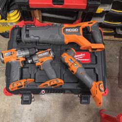 Rigid Sawzall, multi Tool, Drill And Impact. Batteries Not Included 