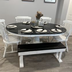 $350/set firm - Farmhouse kitchen table set / dining set- delivery available for a fee